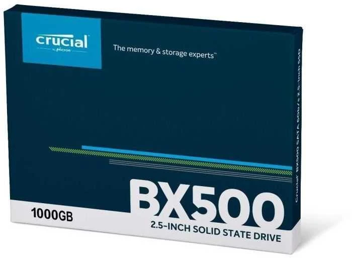 Crucial | BX500 | 1000 GB | SSD sąsaja SATA | Skaitymo greitis 540 MB/s | Rašymo greitis 500 MB/s