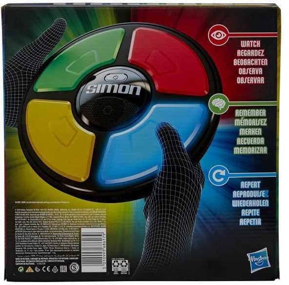 Hasbro Simon Classique – Elektroninis atminties stalo žaidimas – prancūziška versija