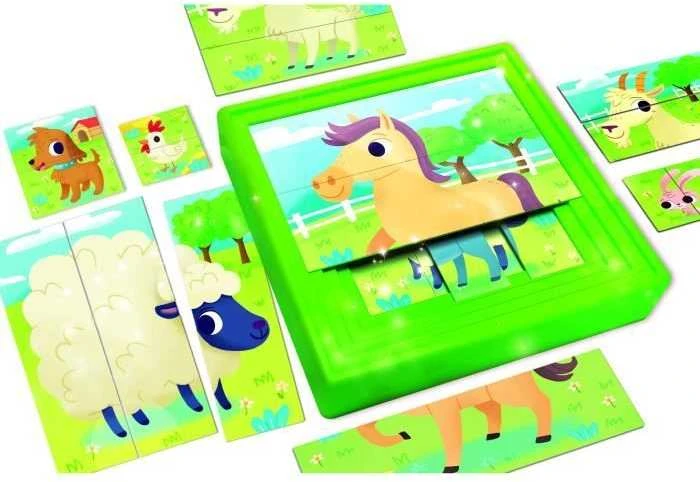 Dėlionė Liscianigiochi 9 progresyvūs galvosūkiai - Carotina Baby - Ūkis - su savaime koreguojančia atrama - LISCIANI