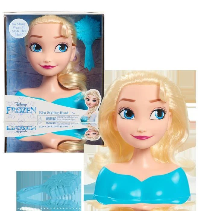 Disney Frozen Lėlė plaukų šukavimo ir formavimo galvutė Disney Princess Elsa Frozen +