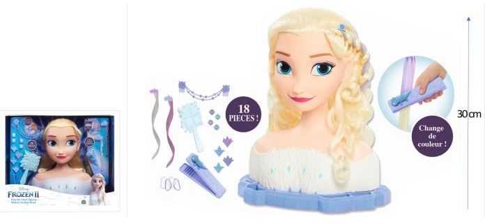justplay Lėlės galva šukuosenoms Princesses Disney Frozen 2 Elsa