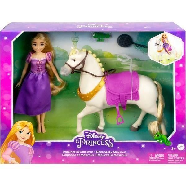 DISNEY PRINCESS Lėlės Auksaplaukės ir žirgo rinkinys