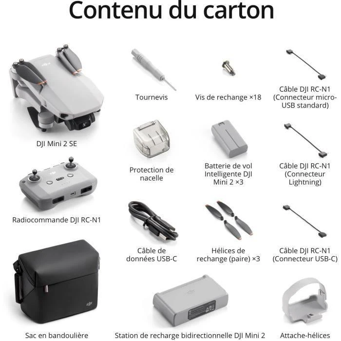 Dronas DJI Mini 2 SE Fly More Combo