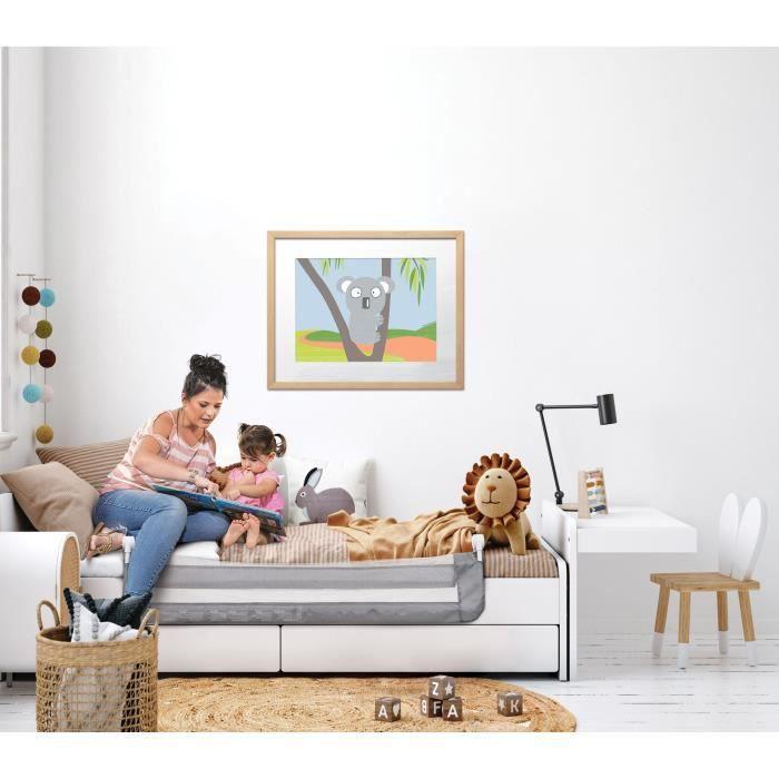 Dreambaby Barierka łóżka Nicole Extra-Wide - Szara 150x50cm