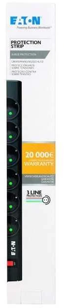 Eaton PS6D viršįtampių ribotuvas 6 AC išvestis(ys / čių) 220 - 250 V Juoda, Balta 1 m