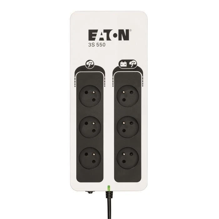 Apc Eaton 3S550F nepertraukiamo maitinimo resursai (UPS) Budėjimo režimas (neprisijungus) 550 VA 330 W 6 AC išvestis(ys / čių)