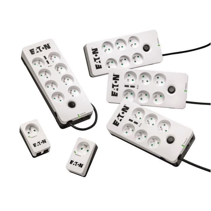Eaton PB6TUF viršįtampių ribotuvas 6 AC išvestis(ys / čių) 220-250 V Juoda, Balta