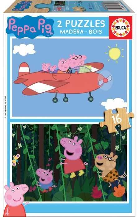 Educa dėlionė 2x16 vnt. - Kiaulytė Peppa