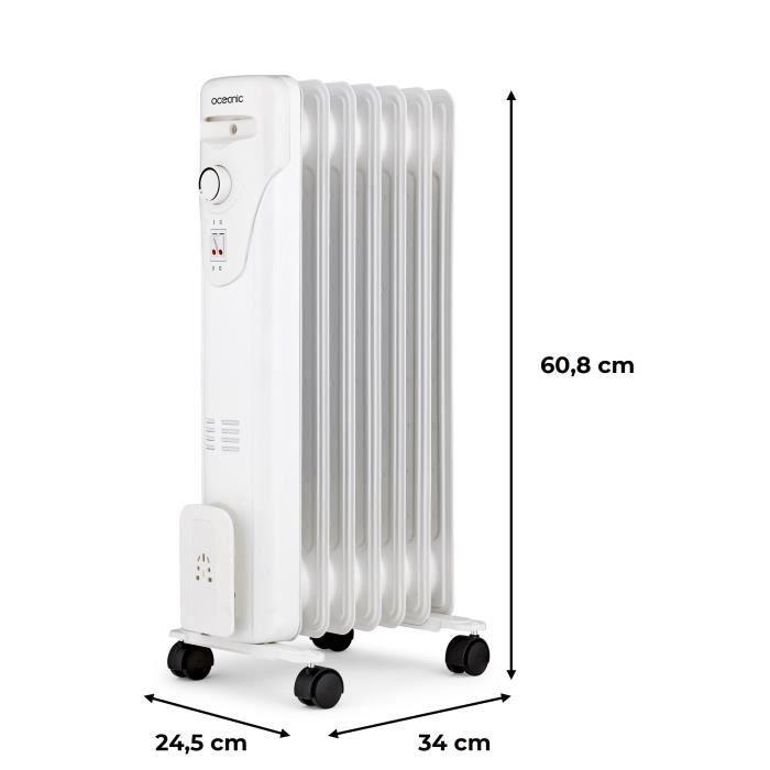 Electric radiator oil bath 1500W oceanic 3 powers 7 elements