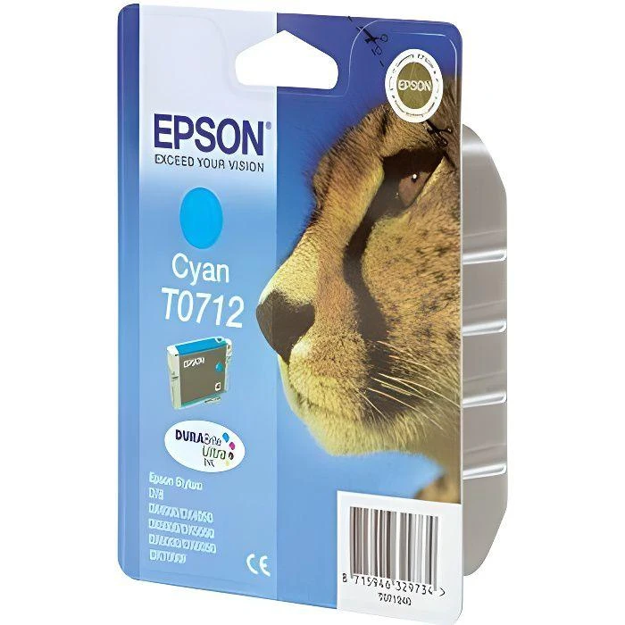 Epson T0712 rašalo kasetė, žalsvai mėlyna
