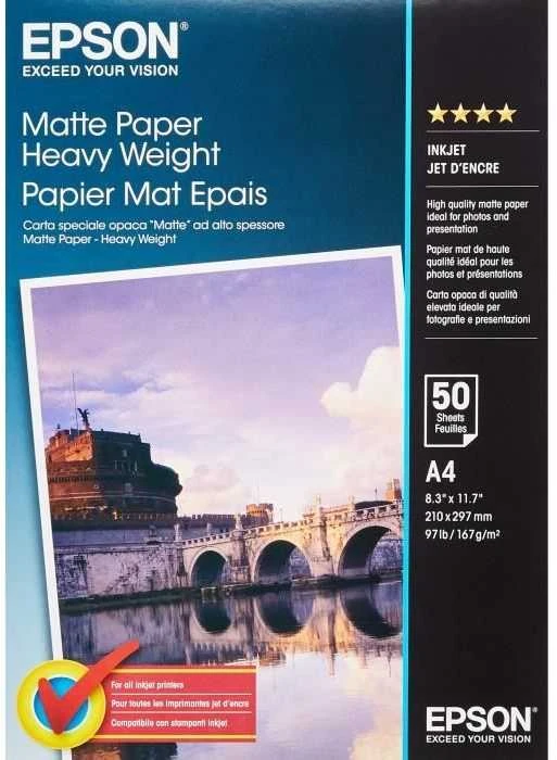 Epson matinis popierius, didelis svoris, DIN A4, 167 g/m², 50 lapų