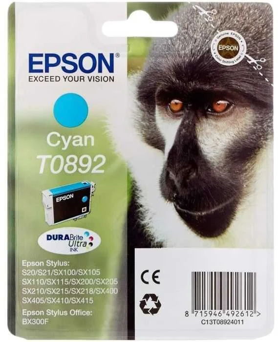 Epson T0892 rašalo kasetė, žalsvai mėlyna