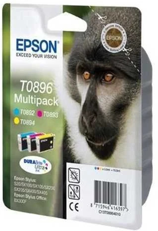 Epson kasečių rinkinys (C13T08954010), juoda, žydra, purpurinė, geltona kasetė