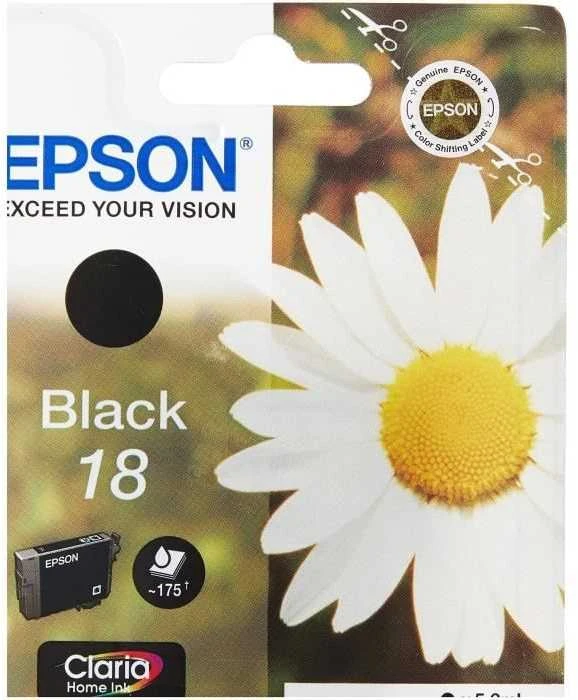 Epson 18 BK Ink cartridge, Juodas