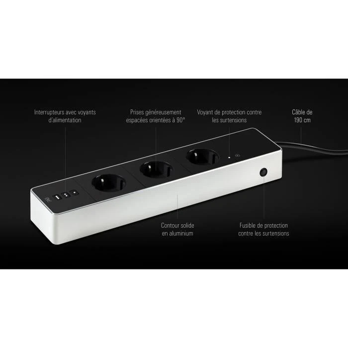 Eve Systems EVE Energy Strip – prijungtas trigubas Apple HomeKit lizdas