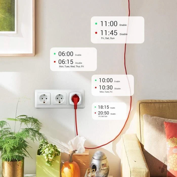 EZVIZ | Išmanusis kištukas su energijos suvartojimo stebėjimo prietaisu (ES standartas) | CS-T30-10B-E | Baltas