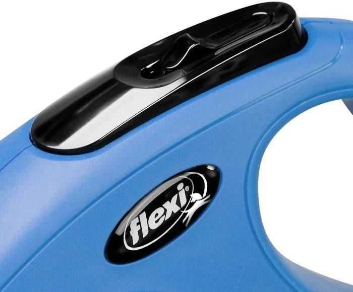 Flexi New Classic S pavadėlis šunims iki 12kg virvinis 5m mėlynos spalvos