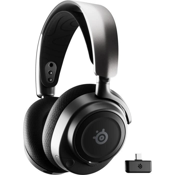 Belaidės žaidimų ausinės SteelSeries Arctis Nova 7, Juodos spalvos