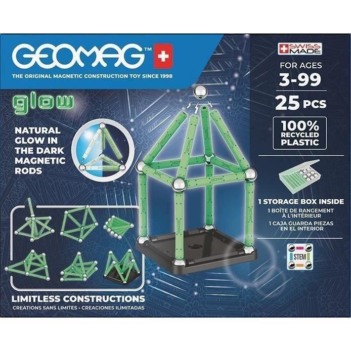 Šviečiantys perdirbti magnetiniai blokeliai 25 vnt GEOMAG GEO-328