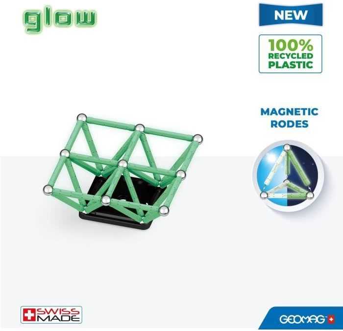 Šviečiantys perdirbti magnetiniai blokeliai 60 vienetų GEOMAG GEO-338