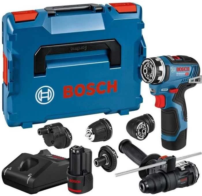 Akumuliatorinis suktuvas-gręžtuvas BOSCH GSR 12V-35 FC su priedais