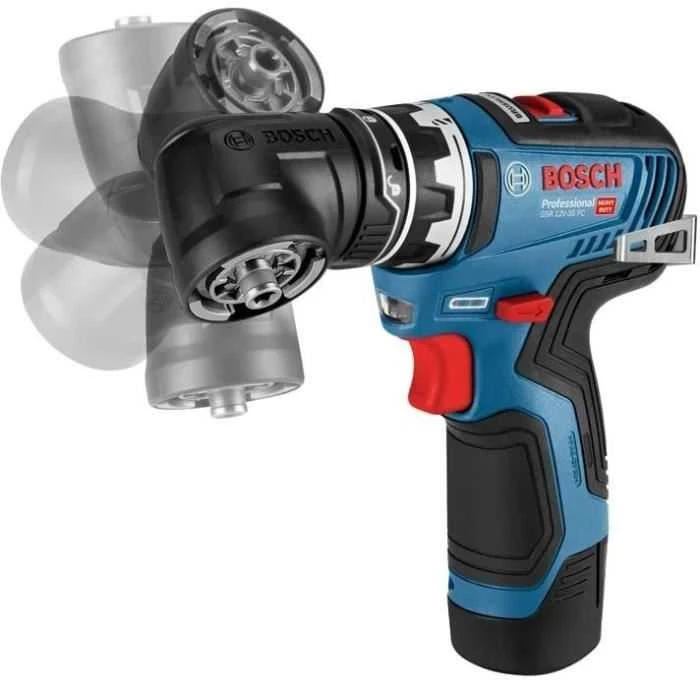 Akumuliatorinis suktuvas-gręžtuvas BOSCH GSR 12V-35 FC su priedais