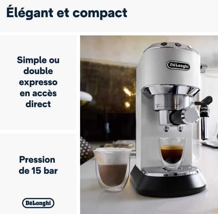 Kavos aparatas  DeLonghi EC685.W Dedica Style