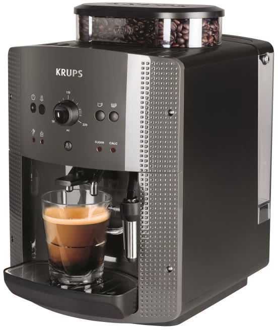 Kavos aparatas Krups | | EA810B70 | Slėgis 15 bar | Su pieno plakikliu | Automatinis | Juodas