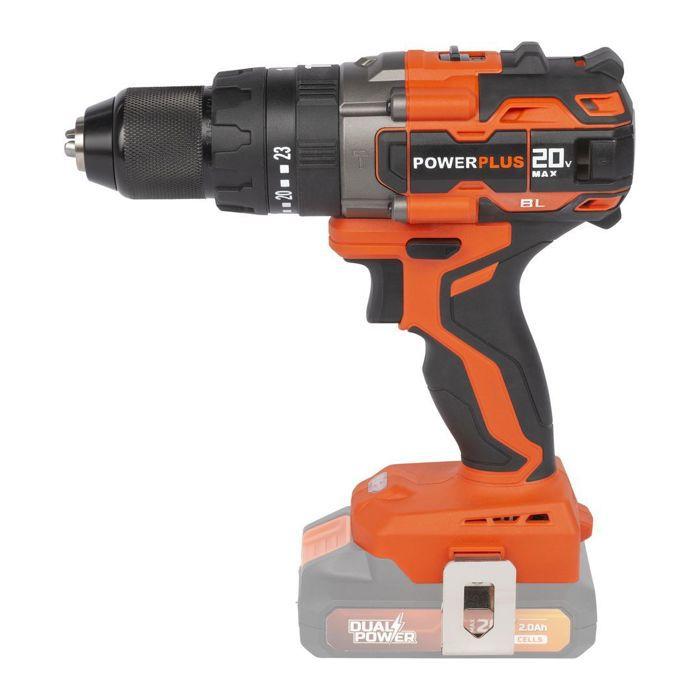 POWERPLUS Wireless percussion screwdriver 20v 65nm brushless - Dual Power Powdp15220 - Delivered without battery or charger