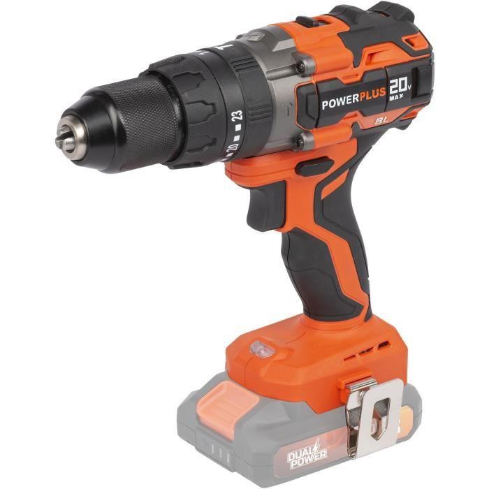 POWERPLUS Wireless percussion screwdriver 20v 65nm brushless - Dual Power Powdp15220 - Delivered without battery or charger
