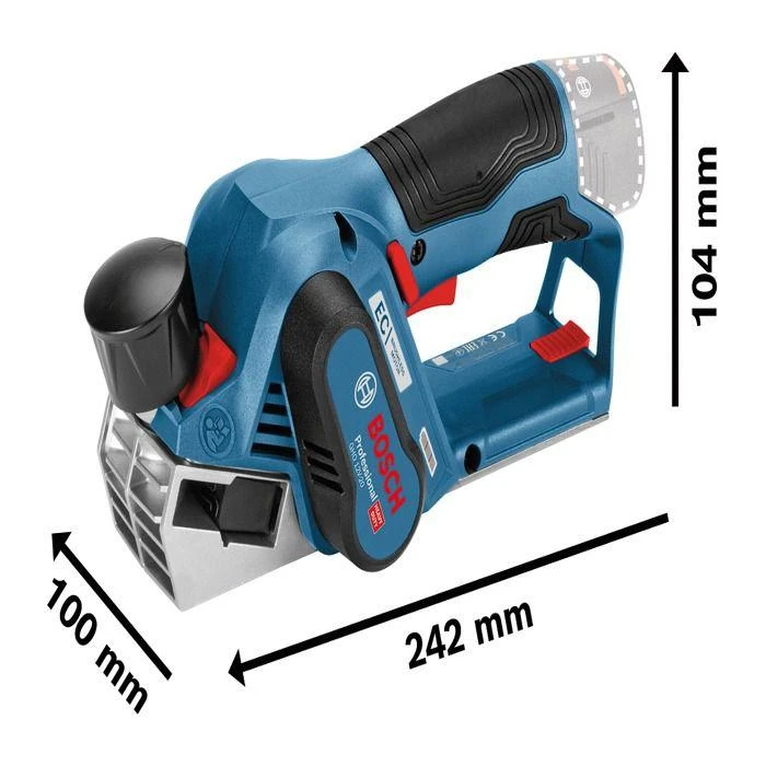 Bosch Akumuliatorinis oblius GHO 12V-20, Be baterijų ir kroviklio