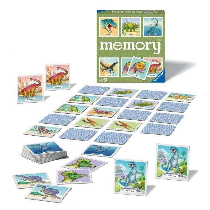 Ravensburger atminties žaidimas „Dinosaur memory®“, 2–8 žaid., nuo 4 m.