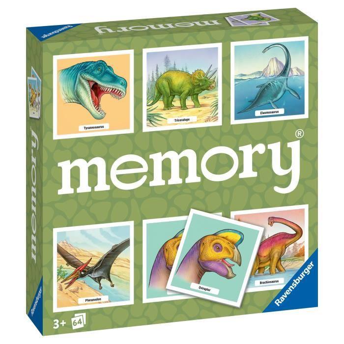 Ravensburger atminties žaidimas „Dinosaur memory®“, 2–8 žaid., nuo 4 m.