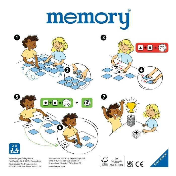 Grand Memory – Super Mario – Mokomasis žaidimas – Nuo 3 metų – 20925 – Ravensburger