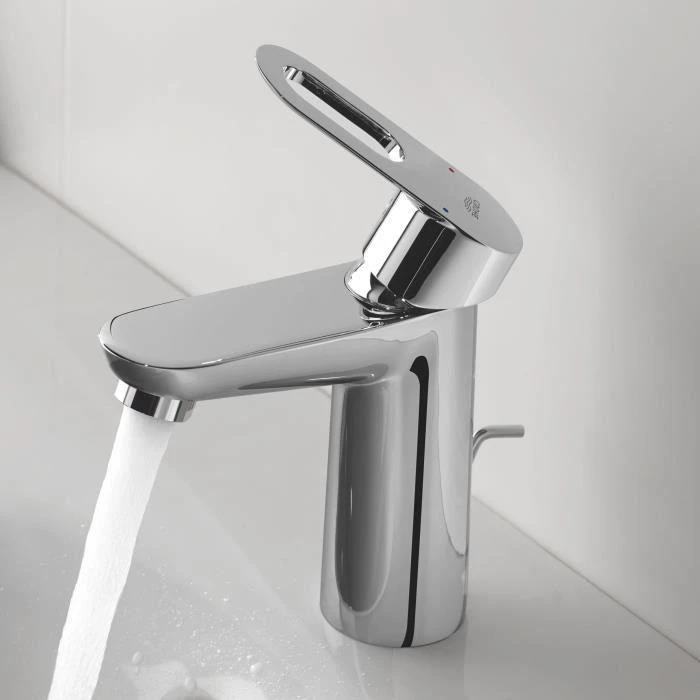 Grohe BauLoop S praustuvo maišytuvas su dugno vožtuvu (plastik), chromas