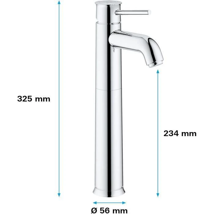 Grohe izlietnes maisītājs Start Classic XL, ar push-open, hroms