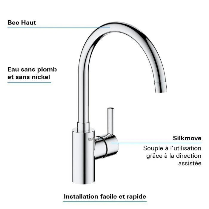 Grohe Mixer Monocomina Kriauklės skerdimo formos chromas 32670002