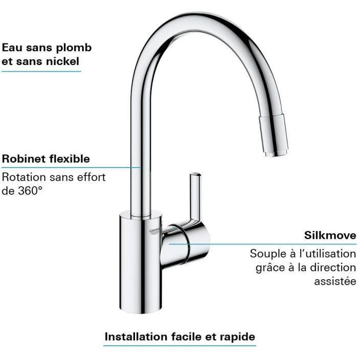 Chromuotas kriauklės maišytuvas labai jaučiasi - grohe - 32671002