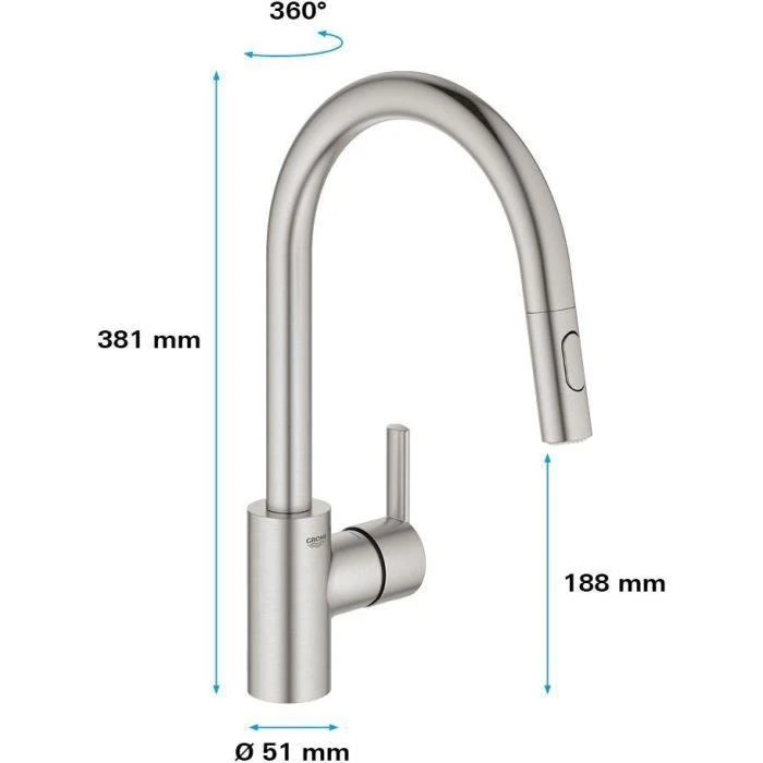 Grohe - Kriauklės vienakomandinis maišytuvas