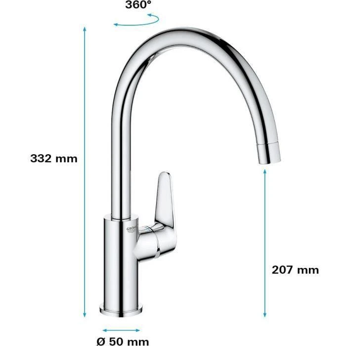 Grohe - Kriauklės vienakomandinis maišytuvas