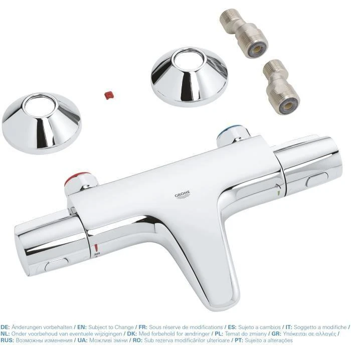 Grohe termostatinis maišytuvas Vonios / Dušo Precision Trend, Apsauga nuo kryžminimo, 1/2 sriegio jungtis, chromas, 34227002