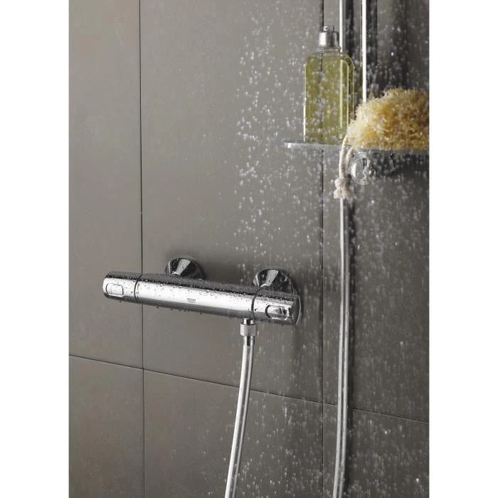 Grohe termostatinis dušo maišytuvas Tiksli tendencija, tvirtinimas prie sienos, apsauga nuo kryžminimo, 1/2 sriegio jungtis, chromas, 34229002