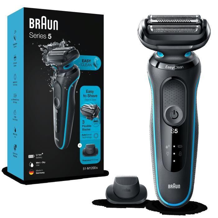 Braun | Shaver | 51-M1200s | Operating time (max) 50 min | Wet & Dry | Juodas/Mint