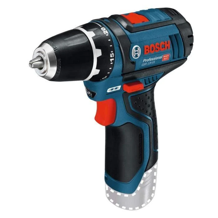Bosch Akumuliatorinis suktuvas gręžtuvas GSR 12V-15 be akumuliatoriaus ir kroviklio