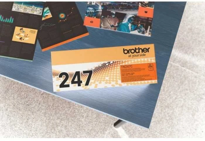 BROTHER TN-247C žydro spalvos tonerio kasetė, 2300 puslapių