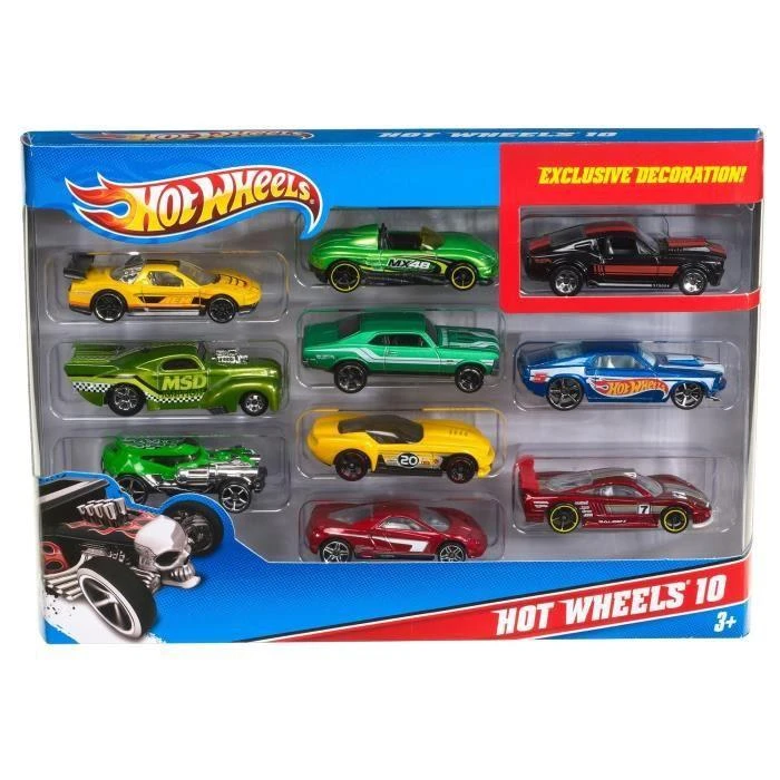 Mattel HOT WHEELS dešimties automodelių rinkinys, 54886