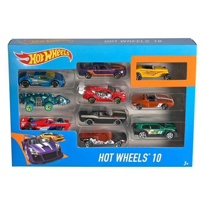 Mattel HOT WHEELS dešimties automodelių rinkinys, 54886