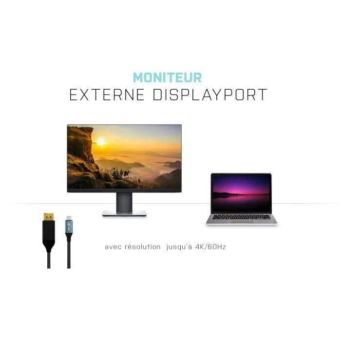 I-tec C31CBLDP60HZ vaizdo kabelio adapteris 1,5 m C tipo USB DisplayPort Juoda