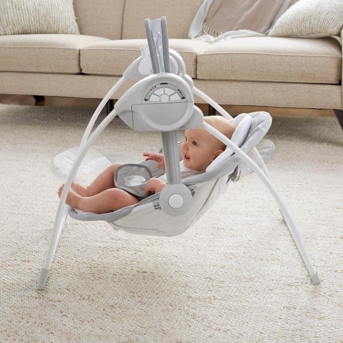 Ingenuity IŠRADINGUMAS – „Comfort 2 Go Portable Swing™“ – glamonėjanti ėriuko formos sūpynės – (IN-12184)