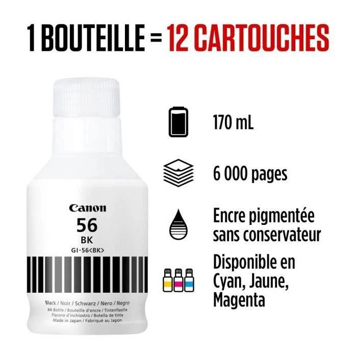 Canon GI-56BK (4412C001) Rašalo papildymo buteliukas, Juoda